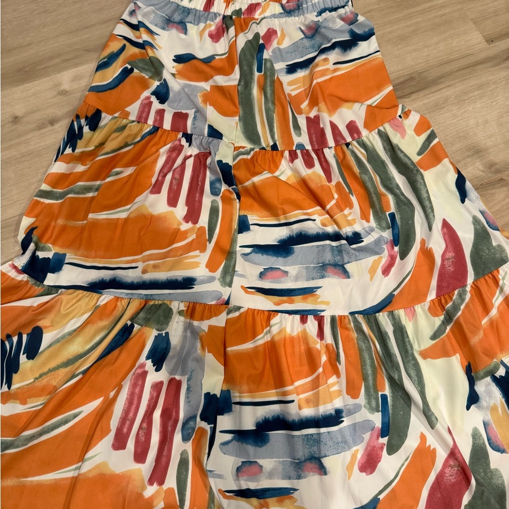 SHEIN Vibrant Multicolor Maxi Skirt